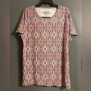 Crazy Train Aztec slit back shirt